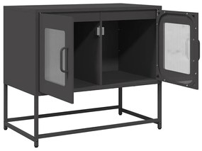 fekete hidegen hengerelt acél TV-szekrény 68x39x60,5 cm