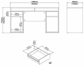 Felix LUX íróasztal, jackson hikorifa