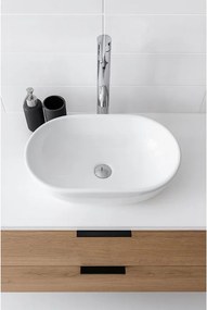 Erga Della, pultra szerelhető mosdó 475x340x140 mm, fényes fehér, ERG-V03-DELLA48-WH