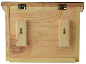 Dupla bejáratú mókus etető, cink tetővel, 25 cm