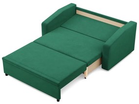 Zeus kanapé, bársony, hab töltet, döntött kartámasz, zöld
