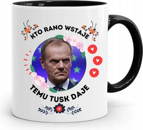 Donald Tusk Fekete Bögre Platform Ajándék fényképes nyomtatással