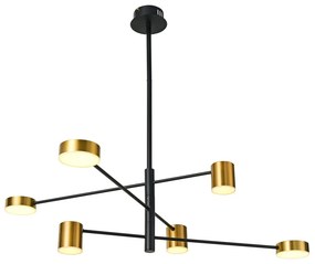 ITALUX PND-16374-6BKGD4K REMDAL Többágú Függesztett Lámpa Arany LED IP20