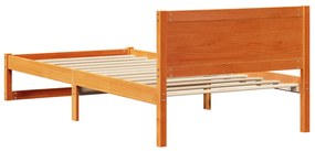 Ágykeret Viasz barna Tömör fa 90 x 200 cm Masszív