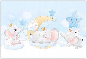 Poszterek 120x80 Elefánt- és nyúlcsalád