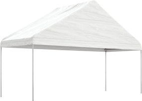 vidaXL fehér polietilén pavilon tetővel 5,88 x 2,23 x 3,75 m