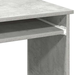 betonszürke forgácslap íróasztal polcokkal 84x40x78 cm