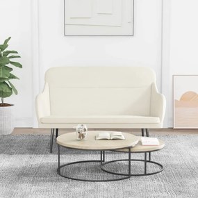 vidaXL krémszínű bársonypad 110 x 76 x 80 cm