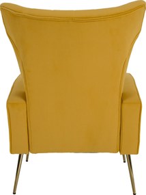 Relaxfotel, sárga Velvet szövet, BARET