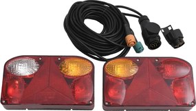 vidaXL 2 db piros utánfutólámpa klasszikus izzóval 23 x 6 x 13 cm 12 V