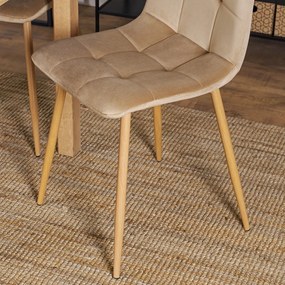 Bézs Bársony Étkezőszék. FREDY