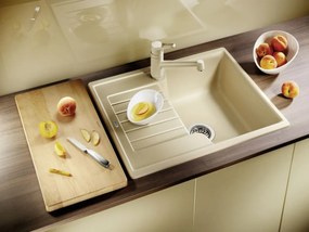 Blanco Zia 40 S, szilgránit mosogató 615x500x190 mm, 1 kamrás, fehér, BLA-516922