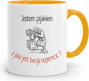 Alkoholista Részegeknek Sárga Ajándék Bögre fényképes nyomtatással