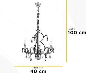 ONLI - Láncra függesztett csillár TERESA 3xE14/6W/230V fehér