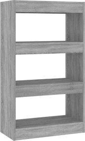 vidaXL szürke sonoma színű fa könyvszekrény/térelválasztó 60x30x103 cm