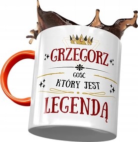 Narancssárga Bögre Gergelynek Ajándék Nyomtatott Fotóval