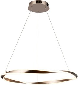 ZUMA LINE MD9190-1M-3NT GIRONA Modern Led Függesztett Lámpa Bézs, Nikkel LED IP20