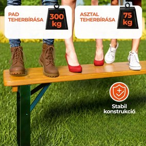 KLASIK sörpad készlet, 170cm, természetes barna Casaria