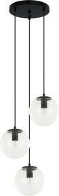 Italux modern függeszték sarpo fekete átlátszó itxpnd-58867-3s-bk