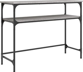 vidaXL szürke sonoma színű szerelt fa konzolasztal 100x35,5x75 cm