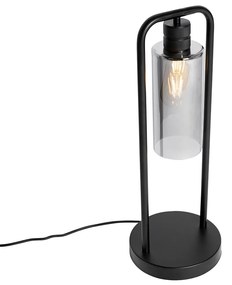 Modern asztali lámpa fekete füstüveggel - Stavelot