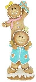 Kerámia nagy Mézeskalács figurák glitteres karácsonyi figura dekoráció 50 cm