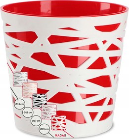 Virágtartó Fedő Műanyag Növényi Virág Betét 17 cm Piros