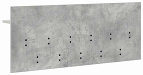 Fali Kabáthorog polcokkal Falra szerelhető Beton szürke Faanyag