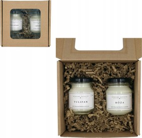 Illatos doboz szett 2x80 ml Szójagyertyák Kézzel Készített Ajándék