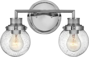 Quintiesse glamour klasszikus fürdőszobai lámpa poppy csiszolt króm átlátszó elsqn-poppy2-pc-bath IP44