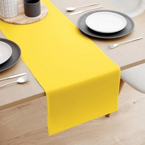 Goldea pamut asztali futó - sárga 20x120 cm