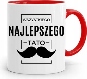 Piros Bögre A Legjobb Apa Apjának, fényképes nyomtatással