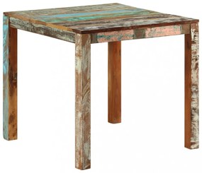 tömör újrahasznosított fa étkezőasztal 82 x 80 x 76 cm