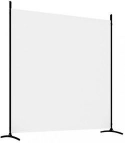 2 paneles fehér szövet térelválasztó 525x180 cm