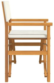 összecsukható igazgatói szék krémszínű tömörfa teak
