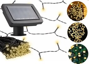 Napelemes Fényfüzér Napelemes Kerti Fénylánc Erkélyre 100 Led