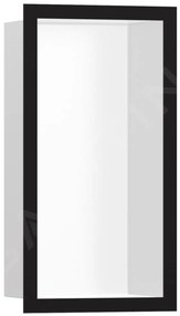 Hansgrohe XtraStoris Individual, fali fülke design kerettel, 300x150x100 mm, matt fehér/matt fekete, HAN-56096670