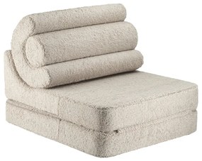 Világosbarna buklé gyerek fotel Flipster – Wigiwama