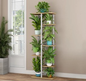 Virágállvány, fehér/sonoma tölgy, LEDOR TYP 3