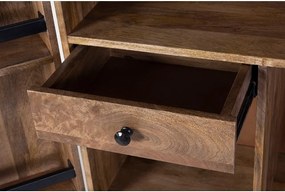 Natúr színű mangófa bortartó szekrény, palackok száma 12, 74x122x46 cm Bombay – Interia Home &amp; Living