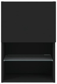 fekete TV-szekrény LED-lámpákkal 40,5x30x60 cm