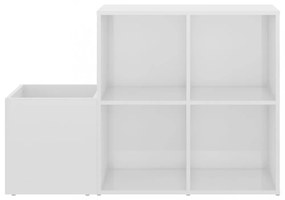 magasfényű fehér előszobai cipősszekrény 105 x 35,5 x 70 cm
