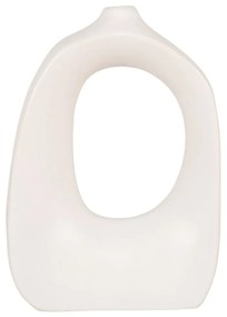Organic shape váza, fehér, H28,5 cm
