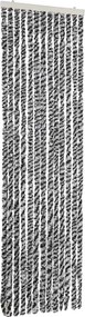 vidaXL zöld és fehér és fehér zsenília rovarfüggöny 56 x 200 cm