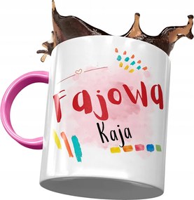 Rózsaszín Bögre Kai Barátnő Feleség Ajándék Nyomtatott Fotóval