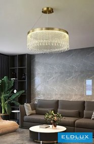 UNIVERSO Kristály üveg csillár 27w 2160lm 6500k arany D500x1200mm