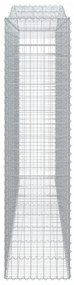 3 db íves horganyzott vas gabion kosár 400x50x200/220 cm
