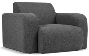 Sötétszürke buklé fotel Molino – Micadoni Home