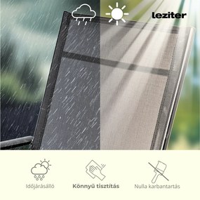 Lugo összecsukható fémvázas kerti szék fekete