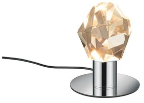 Ezüstszínű LED asztali lámpa üveg búrával (magasság 17 cm) Verano – Trio Select